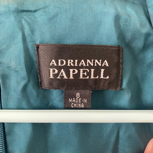 Teal Cocktail dress with floral accents - Picture 3 of 4